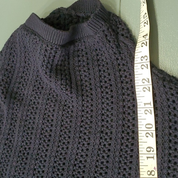Jones of New York open cardigan‎ knit short sleeve navy blue sweater. Size XL - Picture 8 of 9